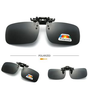 Polarized Clip Sunglasses 2Pcs Set Myopia Glasses Clip Driver Fishing Night Vision Myopia Clip on Sun Shading Eyeglasses