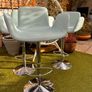 Luxury Italian Barstool in Aqua Blue - 3 of 3 - Swivel and Adjustable Image 10