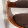 KARE Design Monaco Bar Stools, Pair, Walnut & Chrome, Adjustable Image 5
