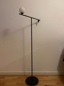 Minimalist Floor Lamp Missing one Glass Globe