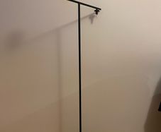 Minimalist Floor Lamp Missing one Glass Globe