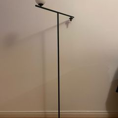 Minimalist Floor Lamp Missing one Glass Globe