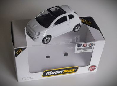 Diecast Model Fiat 500 2007 White - Collectable Motorama 1:43