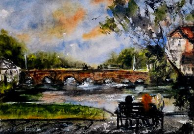 Wicklow town watercolour