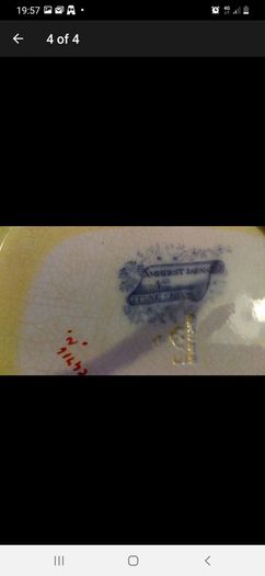 AntiqueAntique Amherest Japan Twin Handled Serving Plate