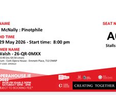 1x Joanne McNally Ticket - Cork Opera House - May 29th