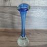 Vintage Glass Vase Blue 1960s Single Stem Blue Control Vase Image 2