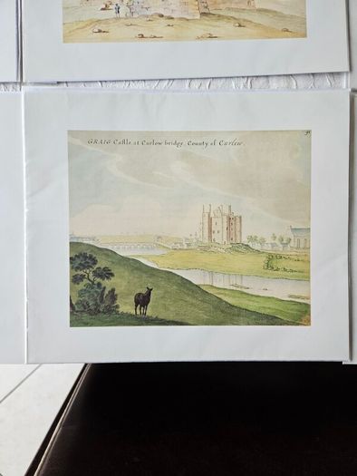 Beranger's Antique Buildings Of Ireland X 50 Prints. Each In A Sleeve With Clear Front. All In Mint Condition. See Photos For Same.