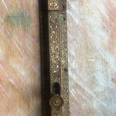 Antique door sliding bolt 1876, a Kenrick & sons bronze/brass door bolt