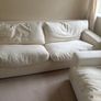 3 seater couch and 2 armchairs in cream Image 3