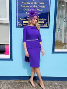 Mother of the Groom Dress & Headpiece