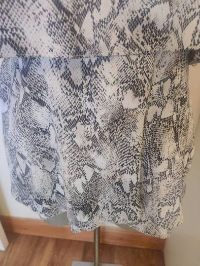 River Island Grey Snake Print High Neck Tiered Playsuit size UK10 EU36 Perfect condition Postage included