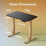 80 cm Electric Standing Desk Adjustable Height, 4 Memory Height Settings, Sit Stand Up Desk for Home Office & Computer Workstation,Black and Gold Frame Image 2