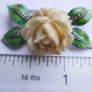 Vintage 1930's Marcasite - Sterling - Enamel Rose Brooch Image 8