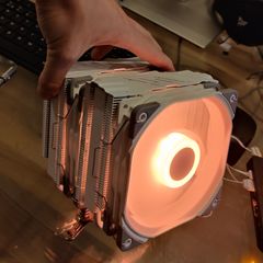 Tempest 6 Pipes Dual Heatsink 120mm ARGB CPU Cooler White