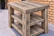 Aged Driftwood Style Compact Kitchen Island