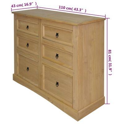 Sideboard Mexican Pine Corona Range 110x43x81 cm