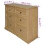 Sideboard Mexican Pine Corona Range 110x43x81 cm Image 4