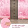 Rugs Living Room Large 160x230cm, Pink Bedroom Rug Fluffy Faux Fur Carpets, High Pile Soft Rug Non Shedding, Modern Non Slip Area Rugs Image 2