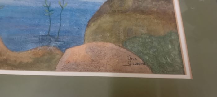 Original Una Gillespie "Maams Cross" Watercolour