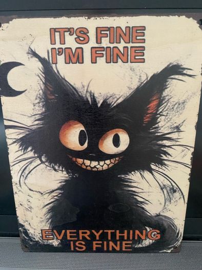 Cute funny Crazy Cat sign