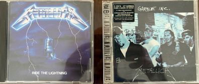 Two Metallica albums, one a double. Five euro each. Ride the Lightning and Garage Inc.