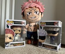 Jujutsu Kaisen Bundle | Official Sukuna Plush & Sukuna & Gojo Funko Pops