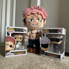 Jujutsu Kaisen Bundle | Official Sukuna Plush & Sukuna & Gojo Funko Pops