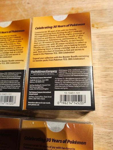 Pokemon Tcg 30th Anniversary Booster Bundle X4 English Sealed