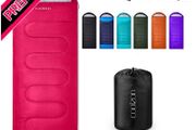 Sleeping Bag Adults 3-4 Season Warm Weather &amp; Winter, Lightweight,Waterproof Indoor &amp; Outdoor Use for Kids, Teens &amp; Adults for Hiking, Backpacking and Camping (FREE SHIPPING)