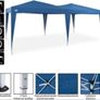 3 x 6 m Pop-Up Blue Gazebo Water-Repellent Includes Bag UV Protection Image 3