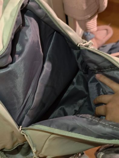 green school bag