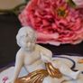 Vintage Genuine Capodimonte Porcelain Cherub Jewelry Box Image 4