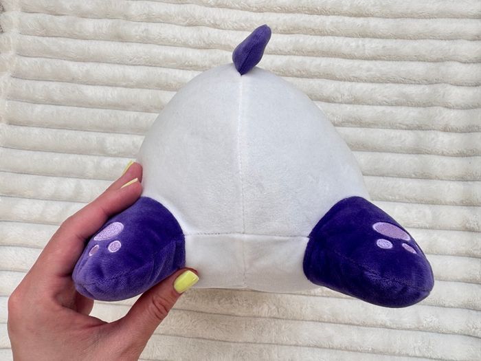 Aphmau MeeMeows Safari Purple Panda Cat Plush approx. 11"- length Used Please see photos