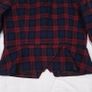 Zara Burgundy Red & Navy Blue Tartan Plaid Tailored Blazer Jacket Size L Image 6