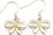 925 Vintage Sterling Silver Bowtie Earrings