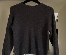 Grey Lace-Up Front Knit Jumper - Size XS/S