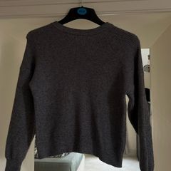 Grey Lace-Up Front Knit Jumper - Size XS/S