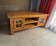 Solid Oak Large TV Unit