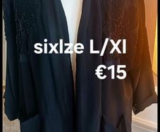 Black b young kimono with sequin/beading