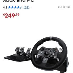 Logitech G920 Driving Force Racing Wheel+Pedals+Shifter