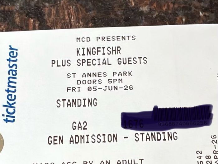 Kingfishr Tickets x 2