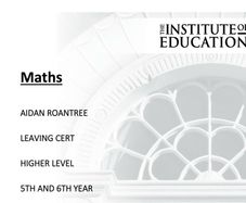 HL maths intsitute of education notes