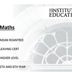HL maths intsitute of education notes