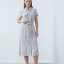 New Linen Blend Shirt Dress Image 3