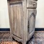 1900s French Bleached & Whitewashed Oak Bedside Table Image 3