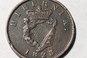 1823 Irish Hibernia Halfpenny