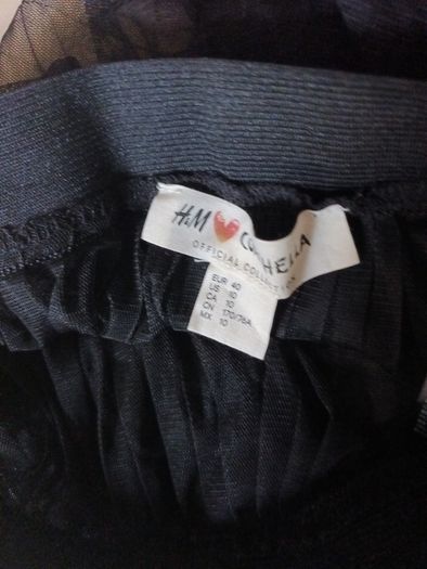 H&M - Coachelle  Sheer Fine Tulle  Black Skirt.   S.12.(40)  New.