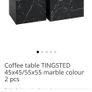 Jysk marble look coffee tables x 2 Image 4