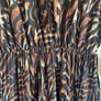 Pala D'oro brown pleated dress size small Image 3